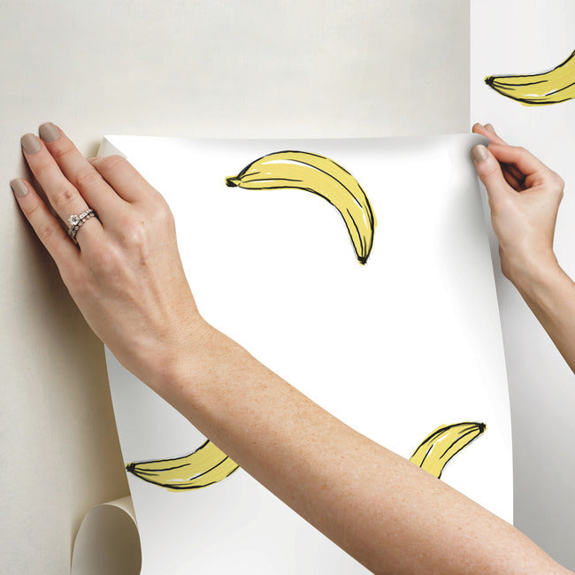 Mr. Kate Banana Print Peel & Stick Wallpaper Peel and Stick Wallpaper RoomMates   