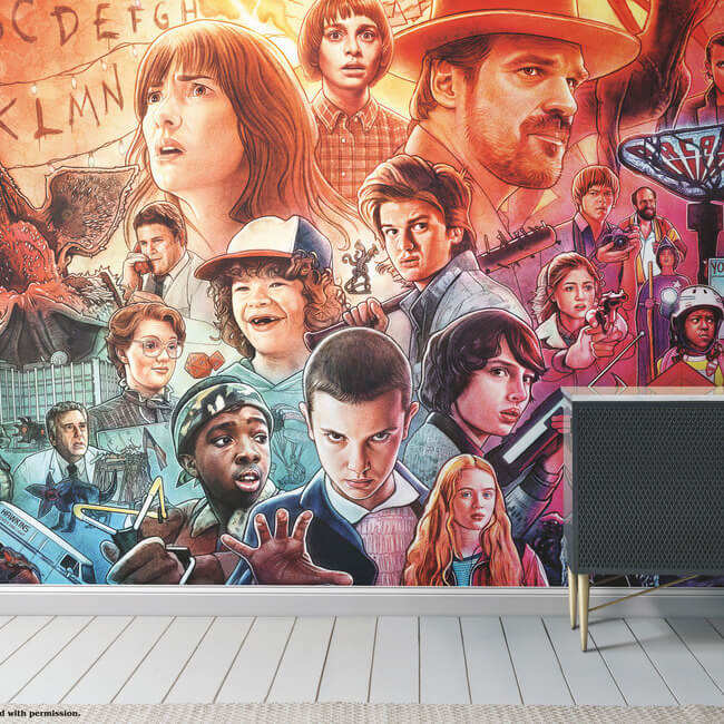 Netflix “Stranger Things” Peel and Stick Wallpaper Mural Wall Murals RoomMates Decor   