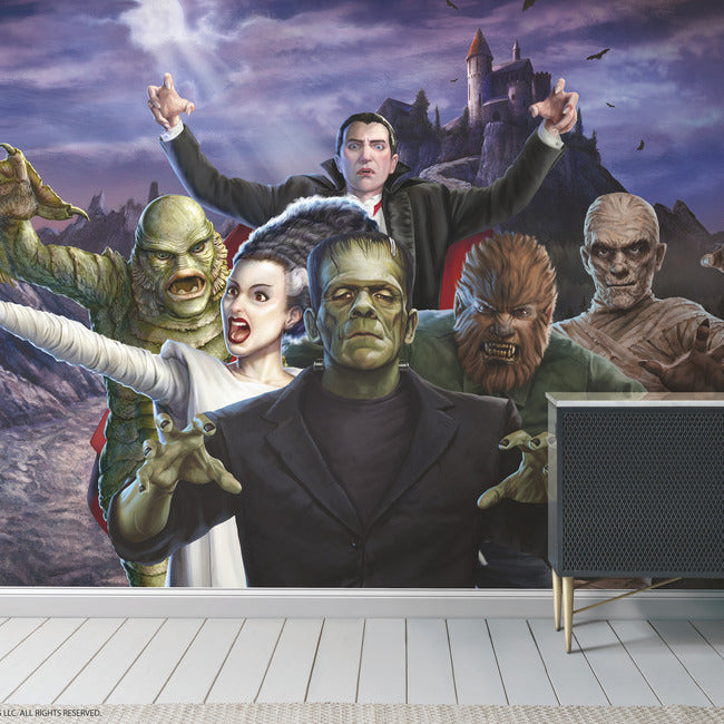 Universal Monsters Iconic Peel and Stick Wallpaper Mural Wall Murals RoomMates   