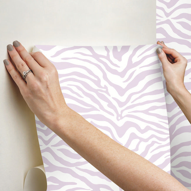 Zebra Peel and Stick Wallpaper Peel and Stick Wallpaper RoomMates   