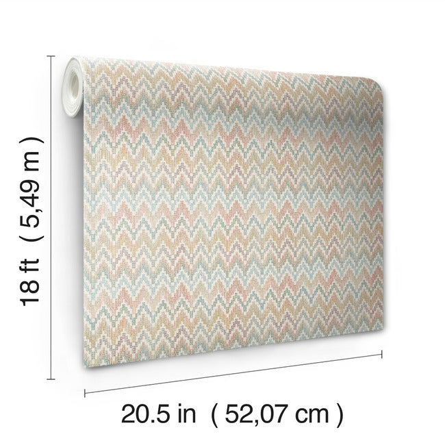 Waverly Heartbeat Peel & Stick Wallpaper Peel and Stick Wallpaper RoomMates   