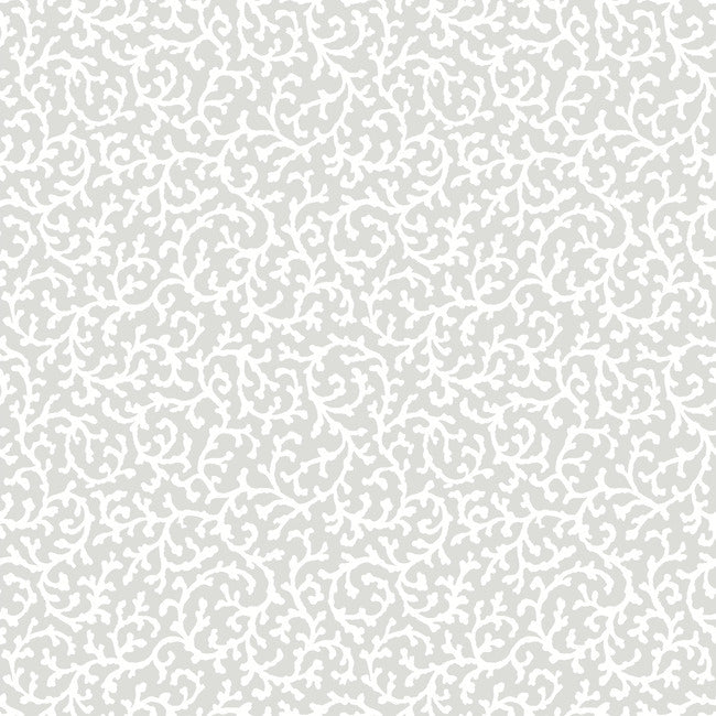 Waverly Savoy Peel & Stick Wallpaper Peel and Stick Wallpaper RoomMates Roll Grey 