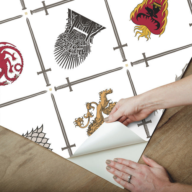 Game Of Thrones House Sigils Peel & Stick Wallpaper Peel and Stick Wallpaper RoomMates   