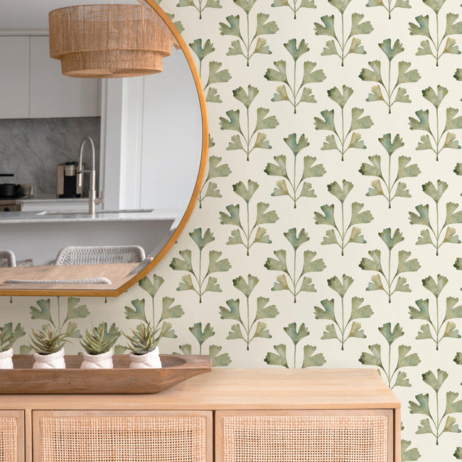 Cat Coquillette Gingko Peel & Stick Wallpaper Peel and Stick Wallpaper RoomMates   