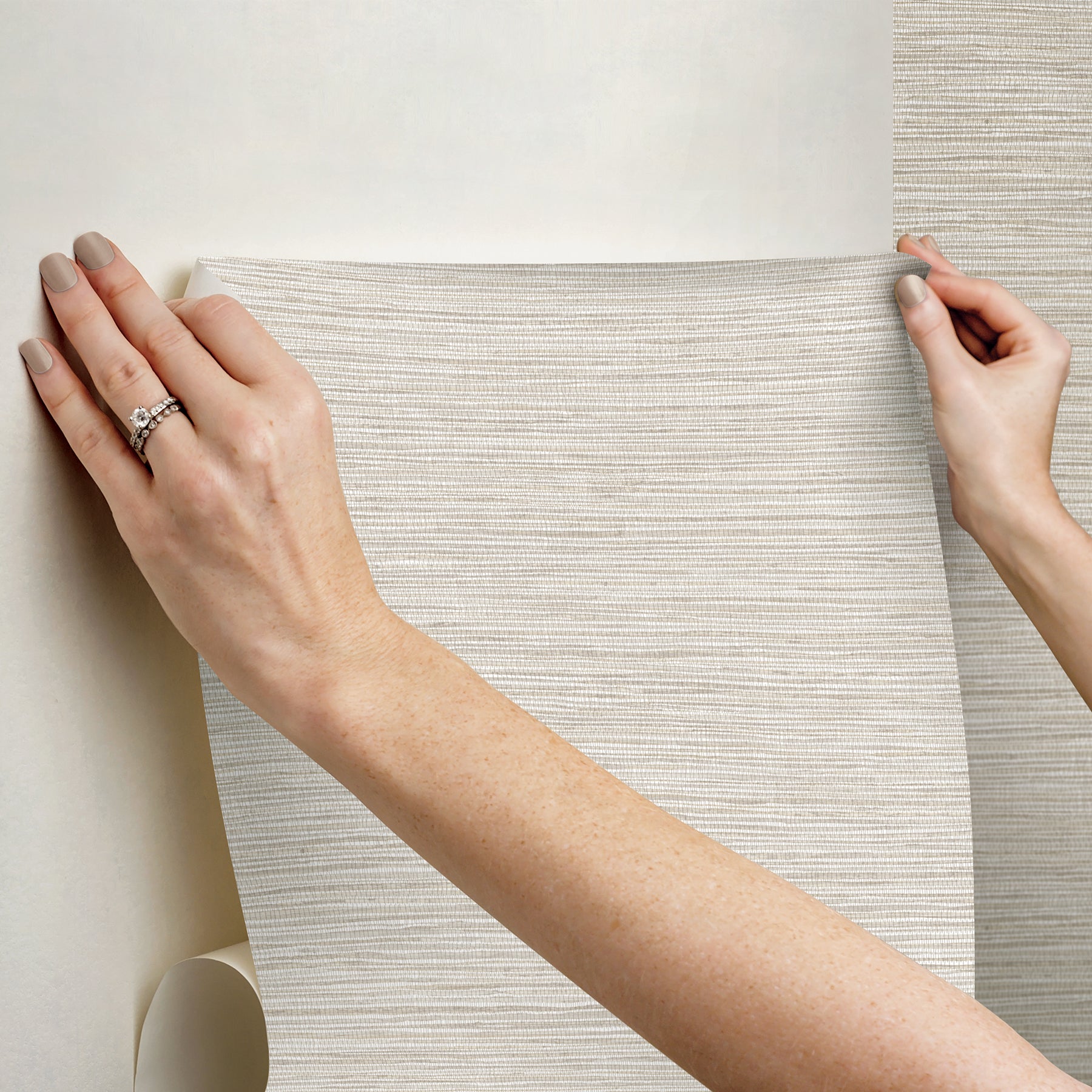 Dimensional Grasscloth Peel and Stick Wallpaper Peel and Stick Wallpaper RoomMates   