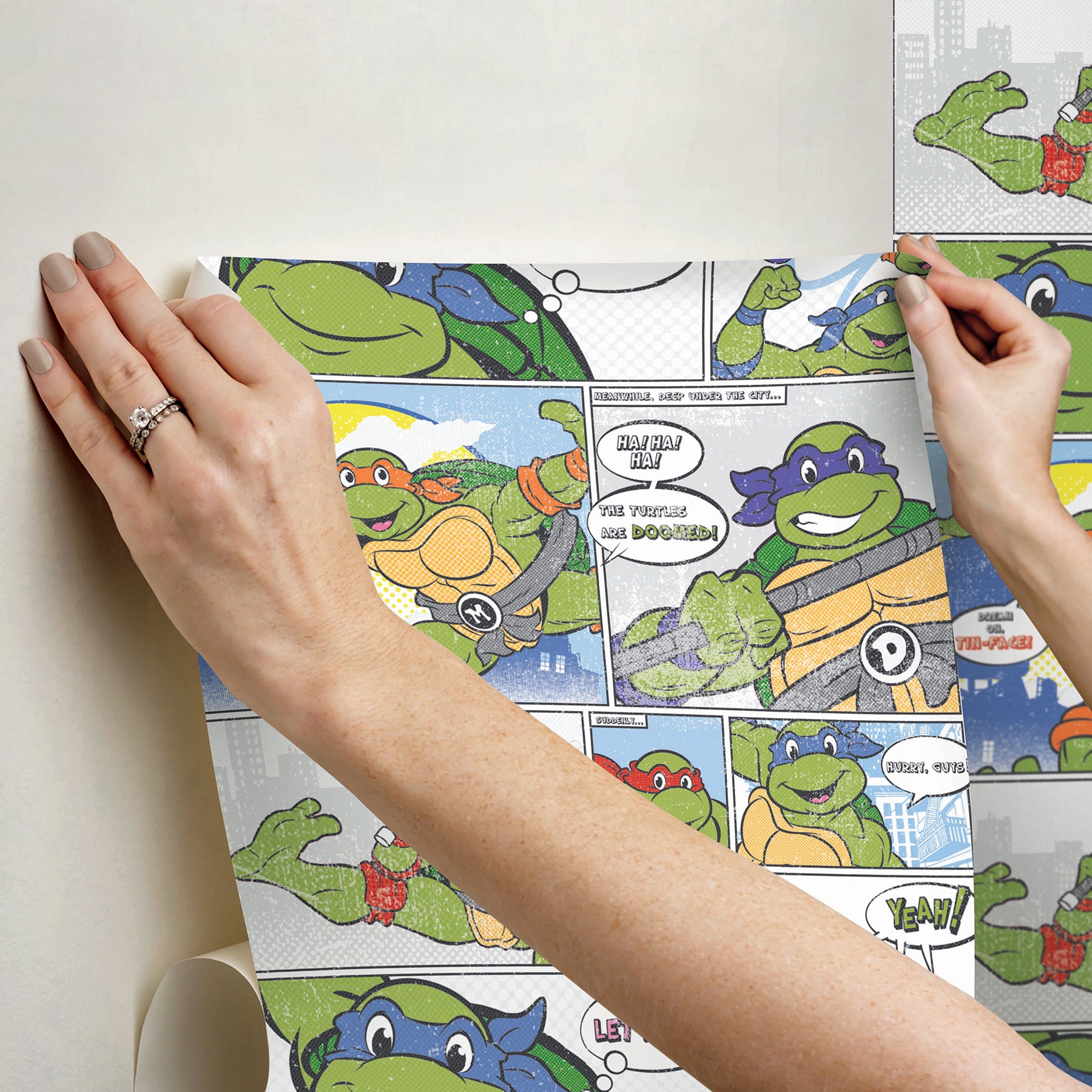 Teenage Mutant Ninja Turtles Comic Peel and Stick Wallpaper Peel and Stick Wallpaper RoomMates   