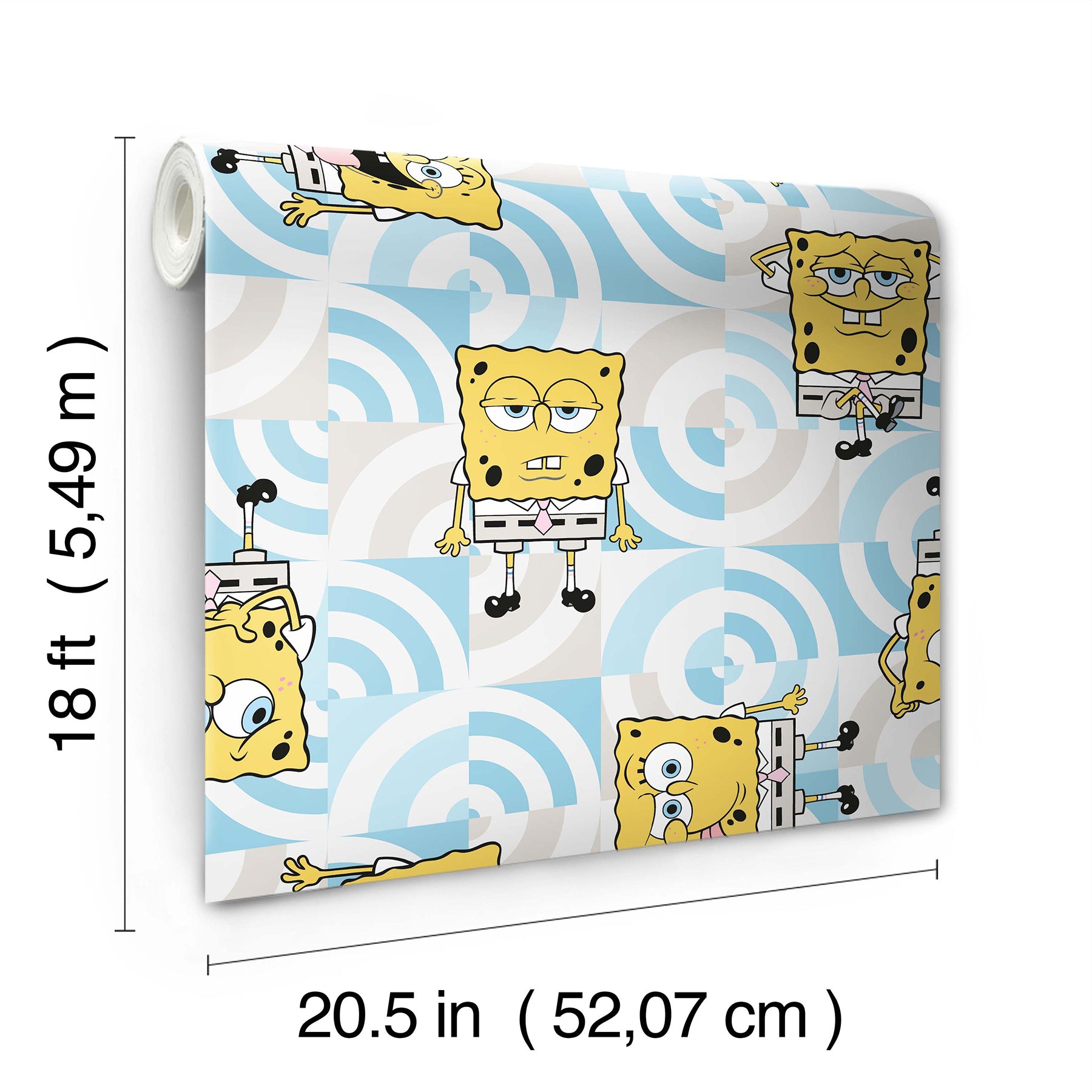 SpongeBob SquarePants Funny Faces Peel and Stick Wallpaper Peel and Stick Wallpaper RoomMates   
