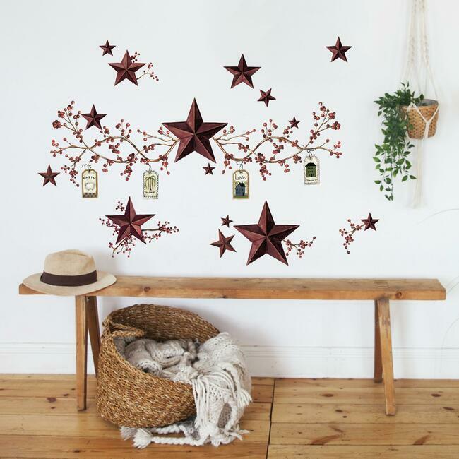 Country Stars & Berries Wall Decals Wall Decals RoomMates   