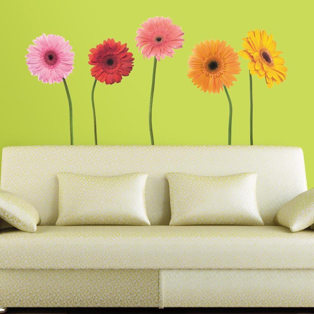 Gerber Daisies Giant Wall Decals Wall Decals RoomMates   