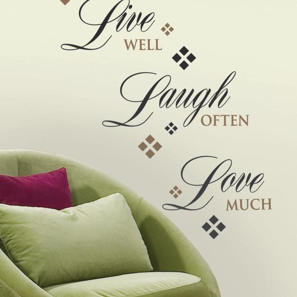 Live, Love, Laugh Quote Wall Decals Wall Decals RoomMates   