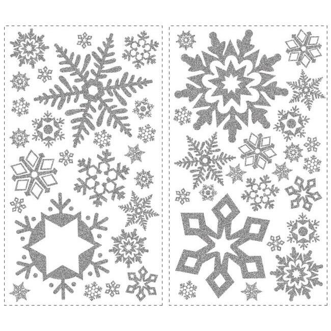 Glitter Snowflakes Wall Decals Wall Decals RoomMates   