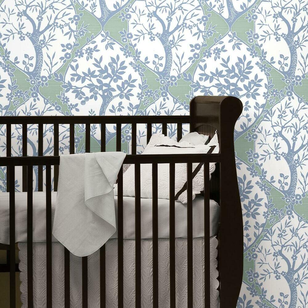 Tree and Vine Ogee Peel and Stick Wallpaper Peel and Stick Wallpaper RoomMates   
