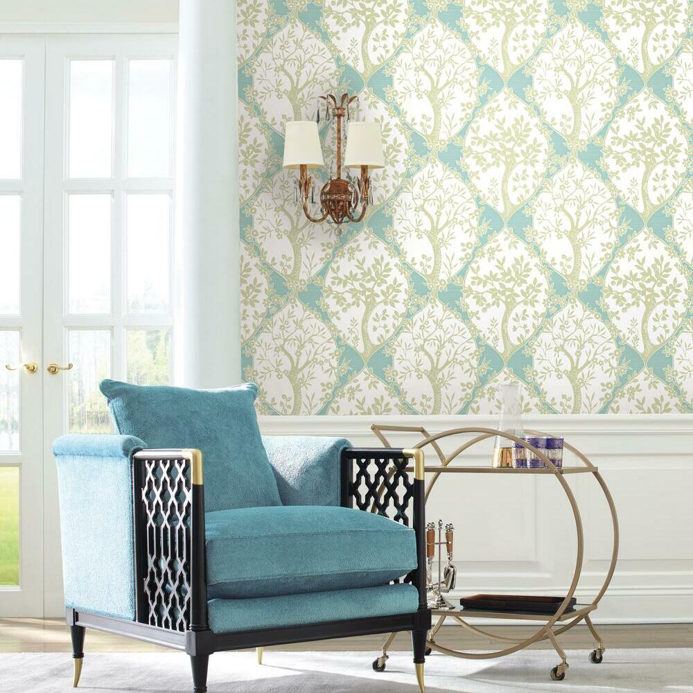 Tree and Vine Ogee Peel and Stick Wallpaper Peel and Stick Wallpaper RoomMates   