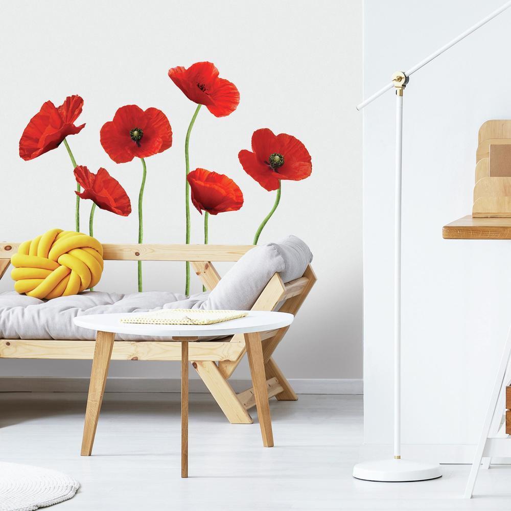 Poppies at Play Giant Wall Decals Wall Decals RoomMates   