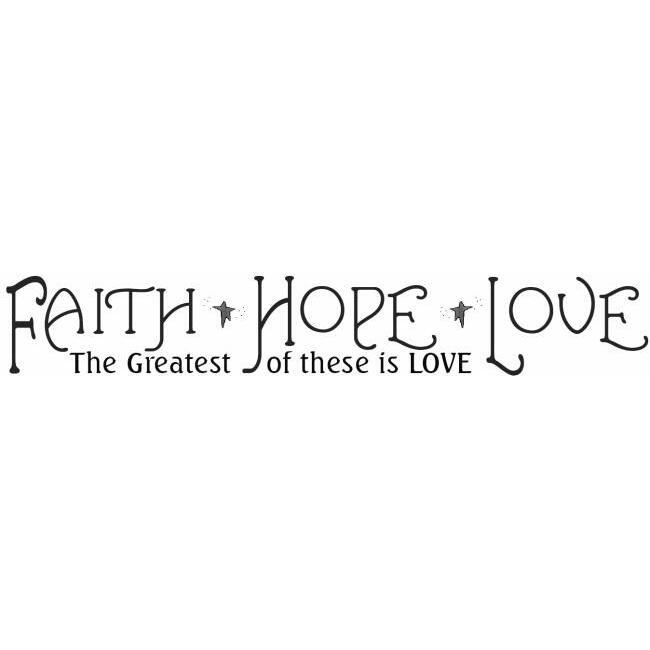 Faith, Hope, Love Quote Wall Decals Wall Decals RoomMates   