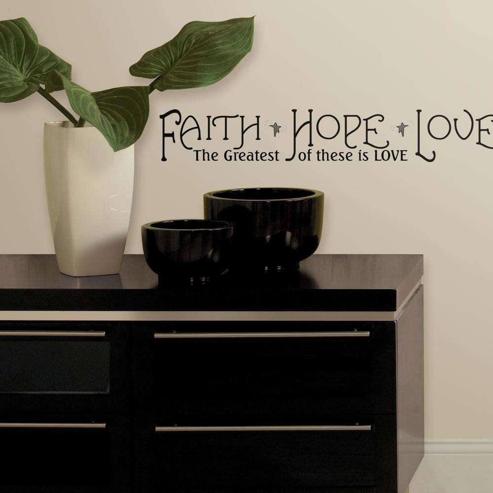 Faith, Hope, Love Quote Wall Decals Wall Decals RoomMates   