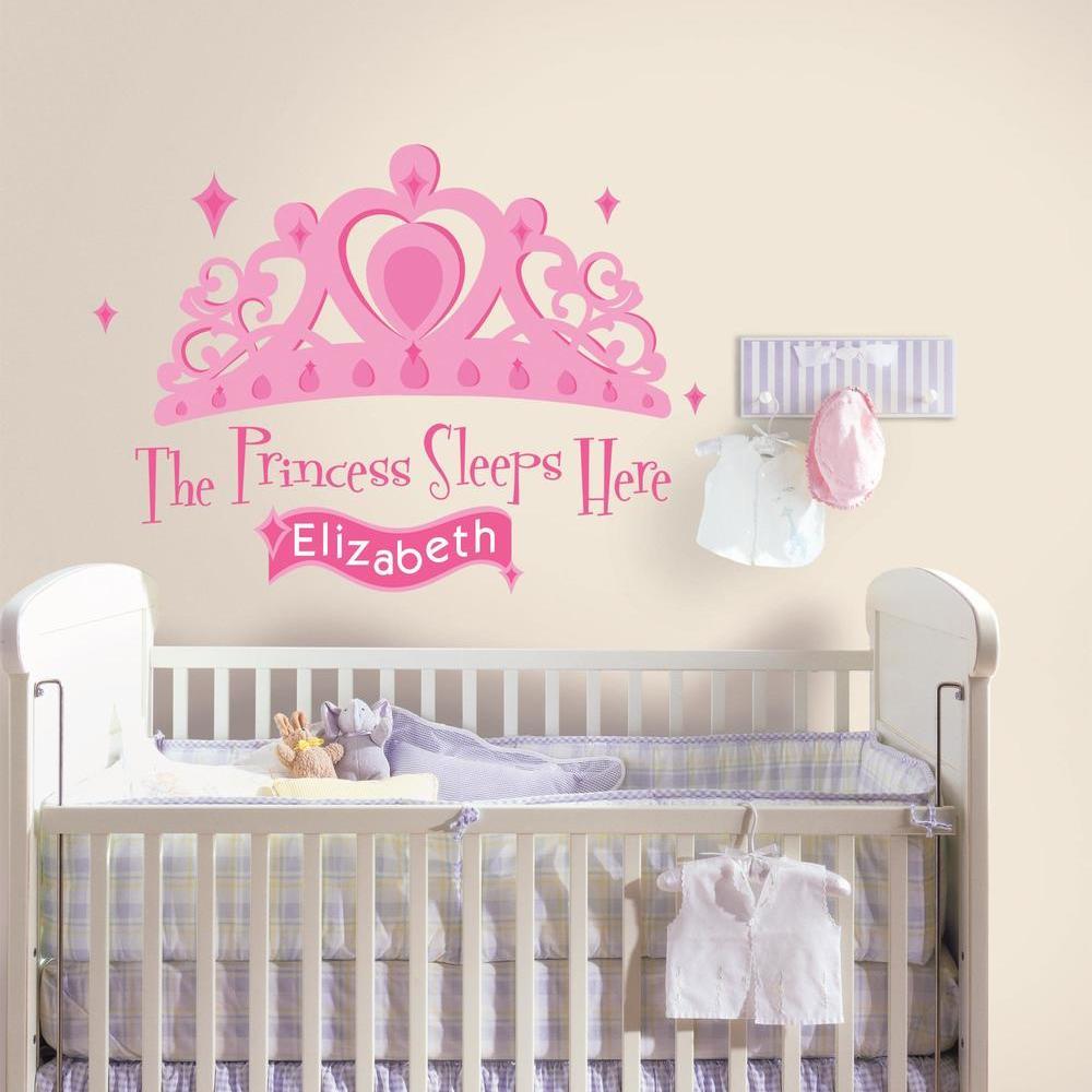 The Princess Sleeps Here Giant Wall Decal with Alphabet Wall Decals RoomMates   
