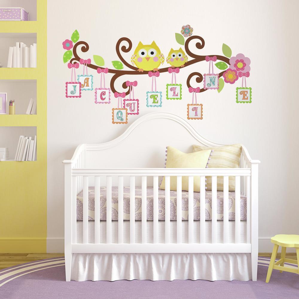 Scroll Tree Letter Branch Wall Decals with Alphabet for Personalization Wall Decals RoomMates   