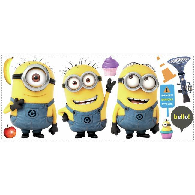 Despicable Me 2 Minions Giant Peel and Stick Wall Decals Wall Decals RoomMates   
