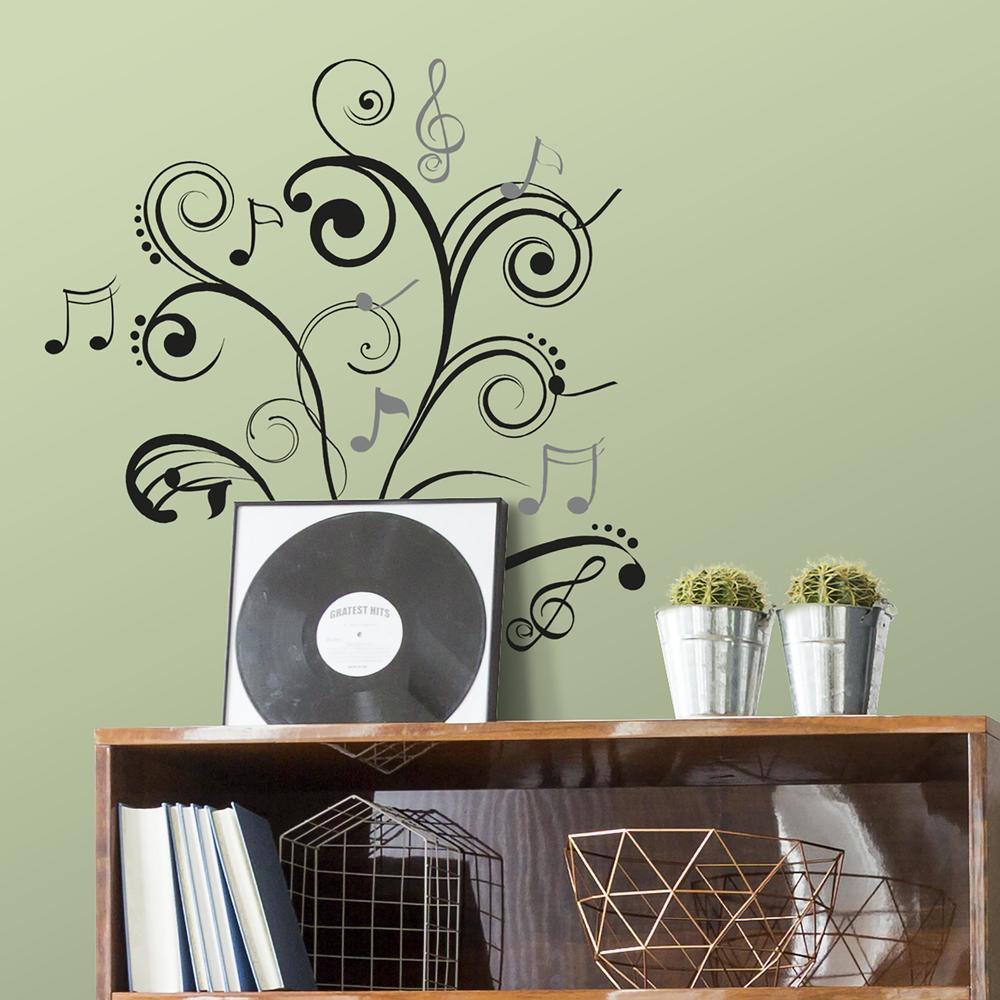 Music Note Scroll Wall Decals Wall Decals RoomMates   