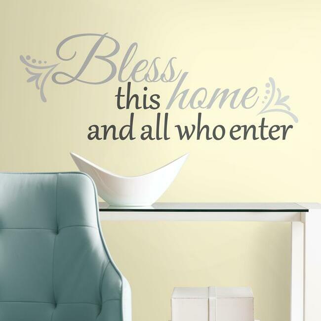 Bless This Home Quote Wall Decals Wall Decals RoomMates   