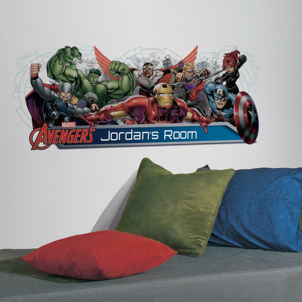 Avengers Assemble Headboard Giant Wall Decal with Alphabet Wall Decals RoomMates   