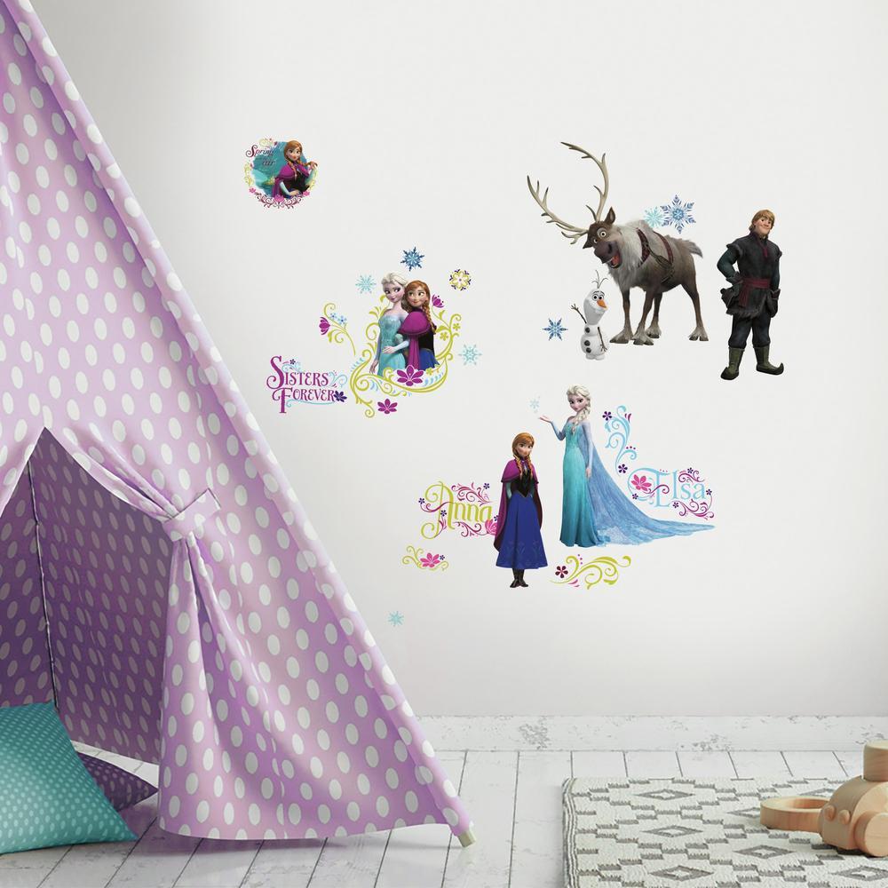 Frozen Wall Decals with Glitter Wall Decals RoomMates   