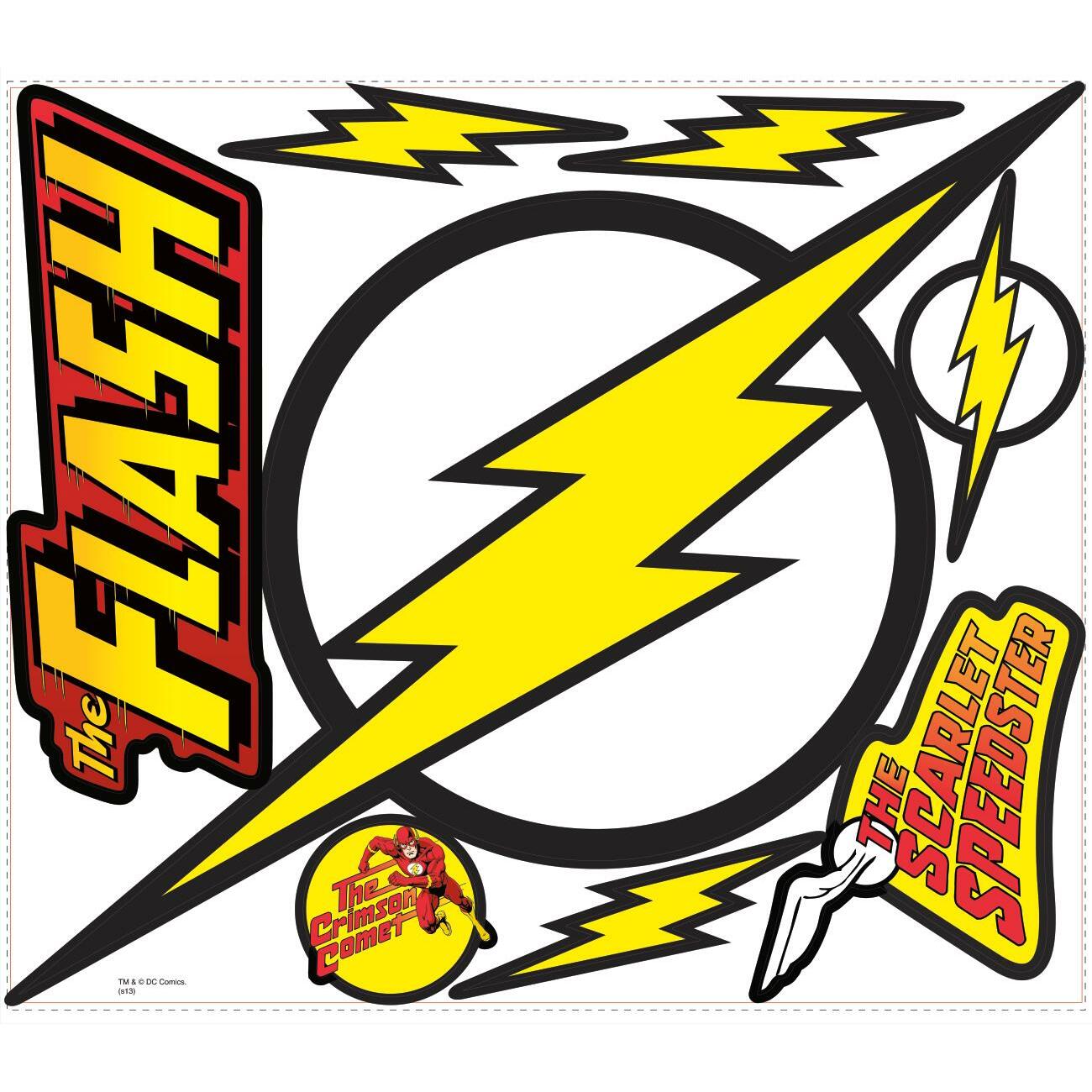 Classic THE FLASH Logo Giant Wall Decals Wall Decals RoomMates   