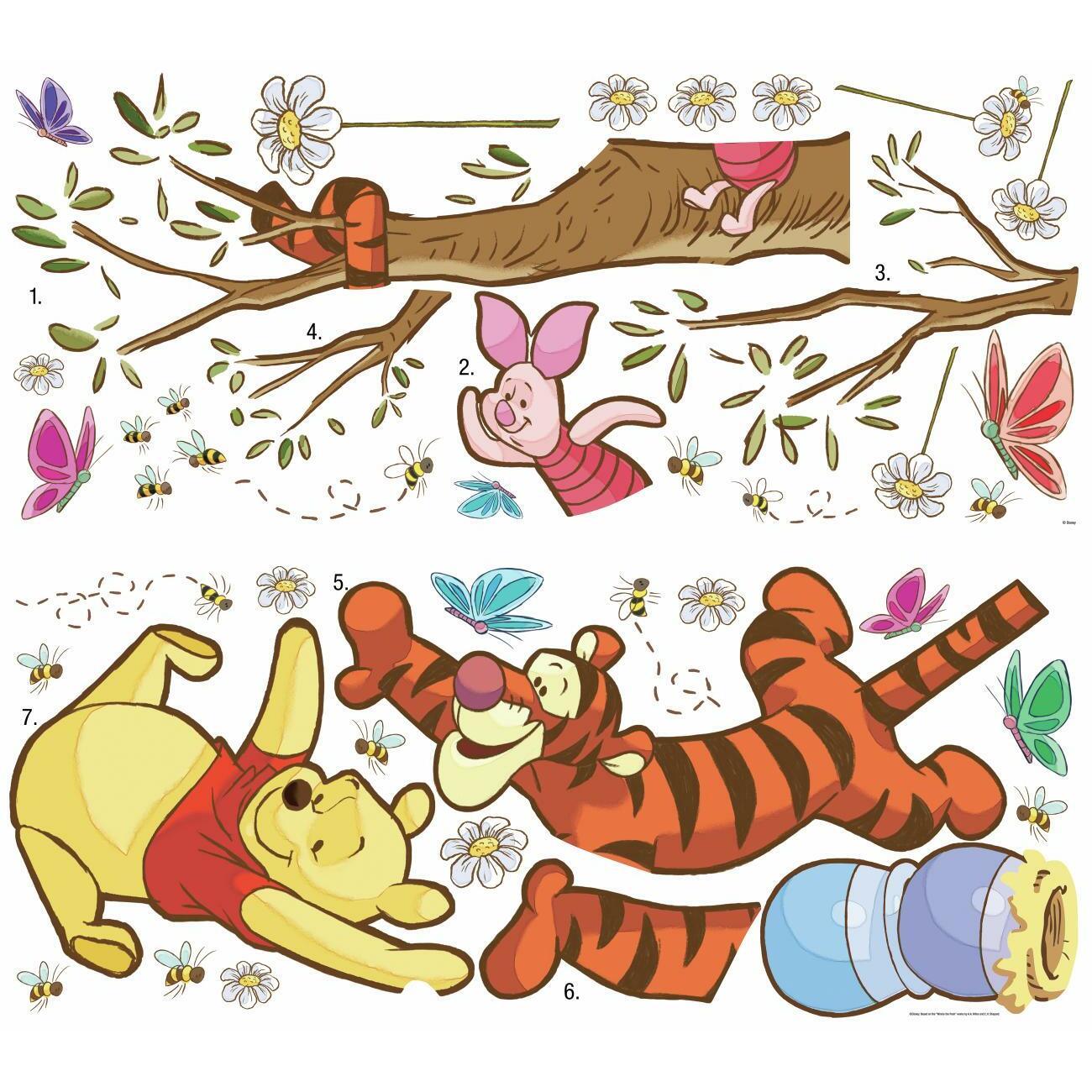 Winnie the Pooh Swinging for Honey Giant Wall Decals Wall Decals RoomMates   