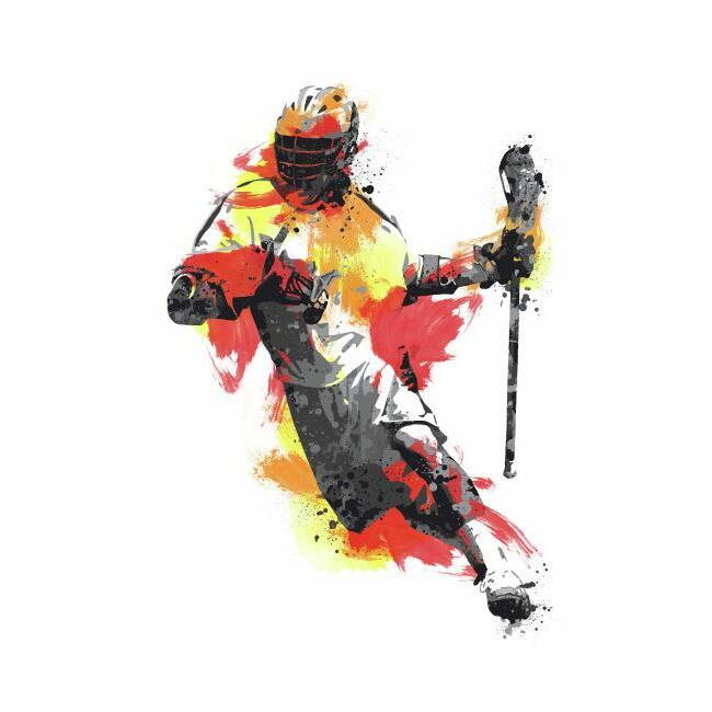 Men's Lacrosse Champion Giant Wall Decals Wall Decals RoomMates   