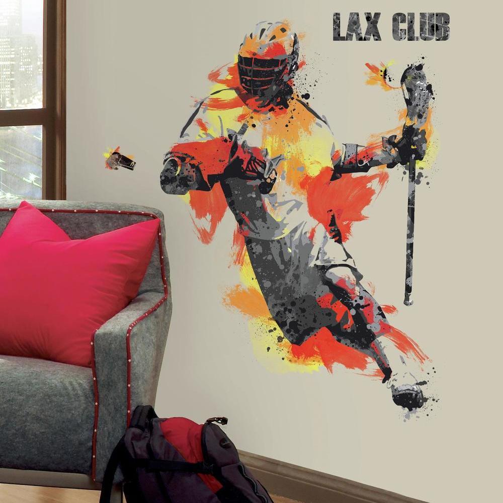 Men's Lacrosse Champion Giant Wall Decals Wall Decals RoomMates   