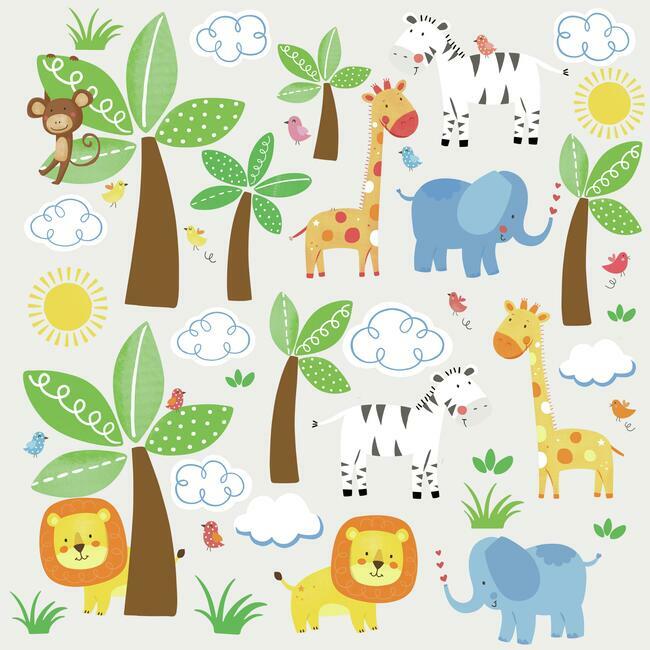 Jungle Friends Wall Decals Wall Decals RoomMates   