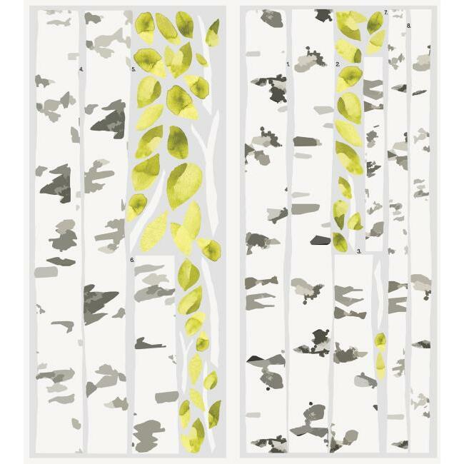 Birch Trees Peel and Stick Giant Wall Decals Wall Decals RoomMates   