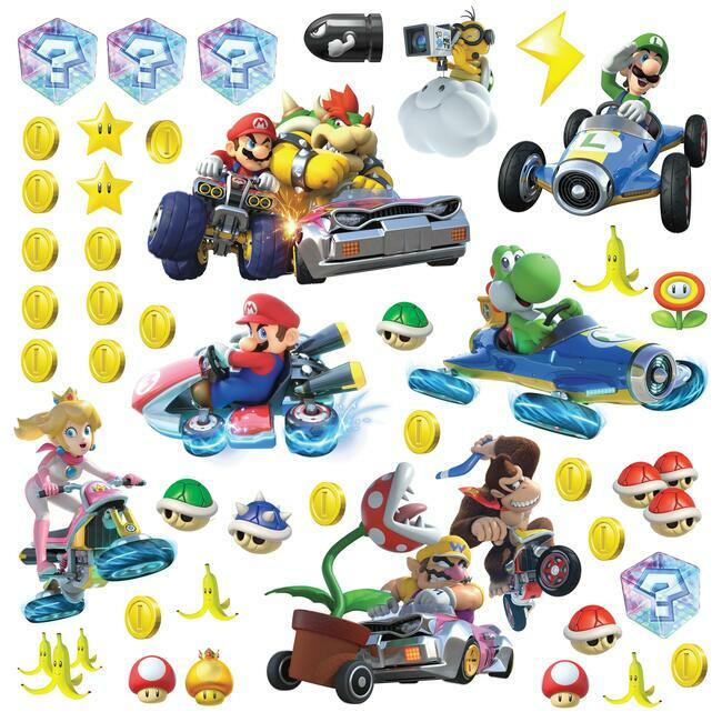Mario Kart 8 Peel and Stick Wall Decals Wall Decals RoomMates   