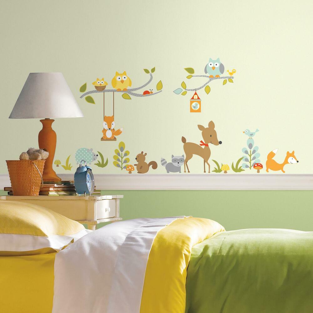 Woodland Fox and Friends Peel and Stick Wall Decals Wall Decals RoomMates   