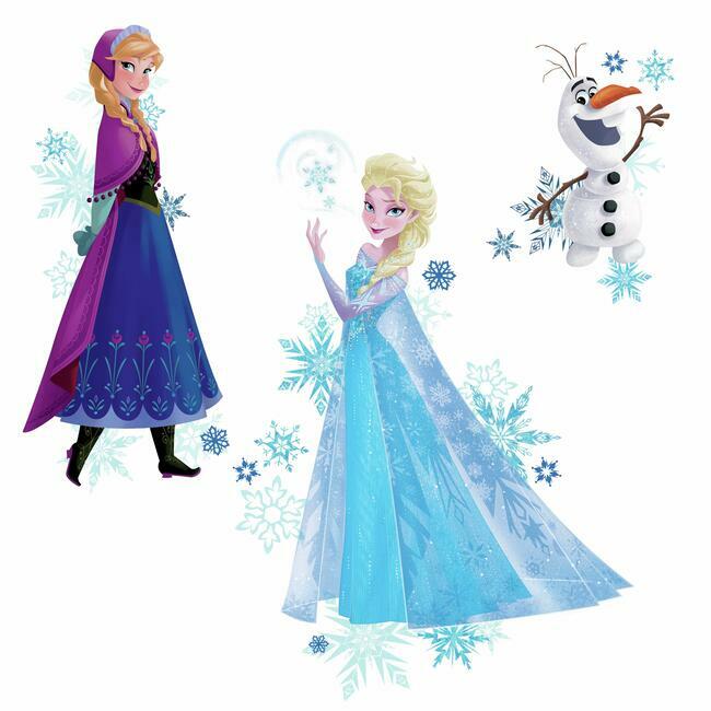 Frozen Elsa, Anna and Olaf Peel and Stick Wall Decals Wall Decals RoomMates   