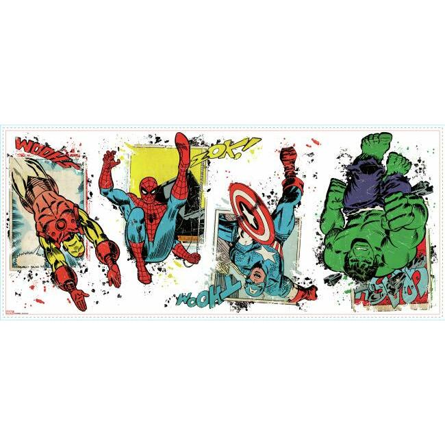 Marvel Super Hero Burst Peel and Stick Giant Wall Decals Wall Decals RoomMates   