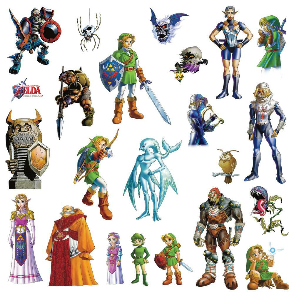 The Legend of Zelda: Ocarina of Time 3D Peel and Stick Wall Decals Wall Decals RoomMates   