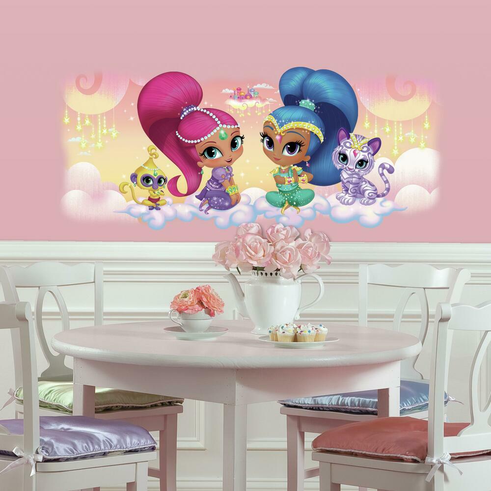 Shimmer and Shine Burst Wall Graphic with Glitter Wall Decals RoomMates   