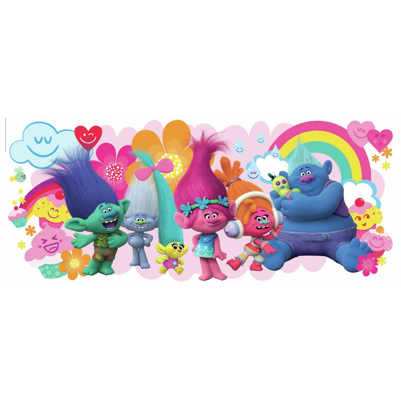 Trolls Movie Giant Wall Graphic Wall Decals RoomMates   