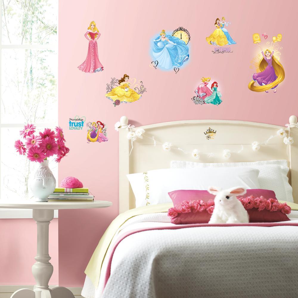 Disney Princess Friendship Adventures Wall Decals With Glitter Wall Decals RoomMates   
