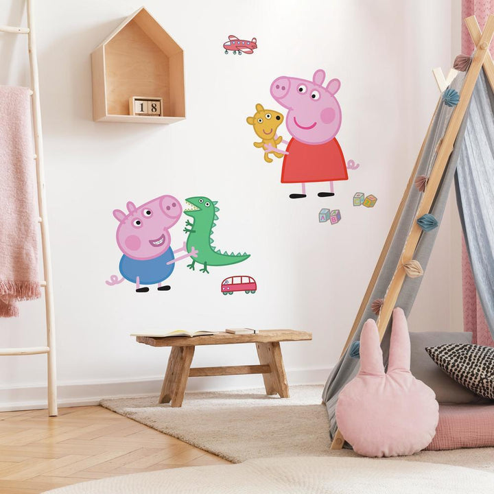 Peppa Pig and George Playtime Giant Wall Decals – RoomMates Decor