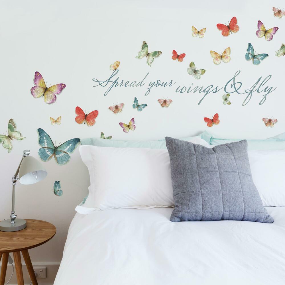 Lisa Audit Butterfly Quote Wall Decals Wall Decals RoomMates   