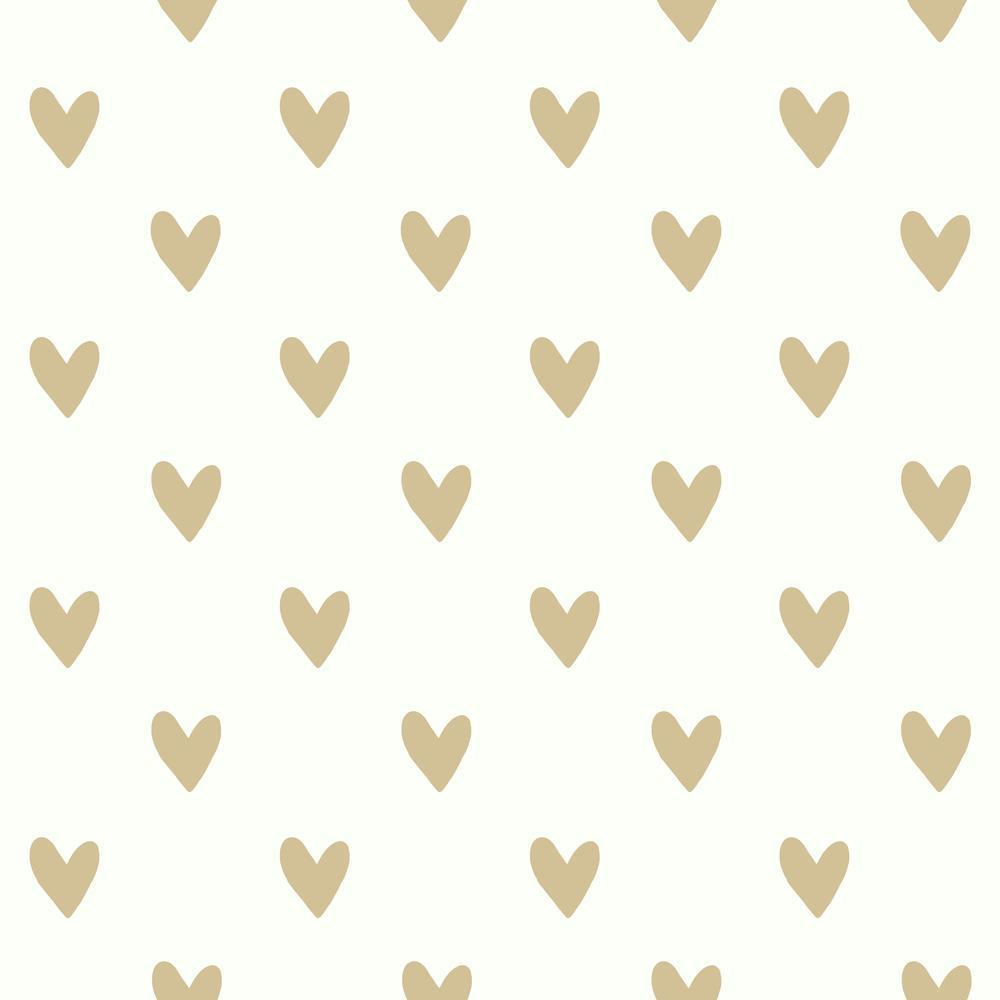 Heart Peel and Stick Wallpaper Peel and Stick Wallpaper RoomMates Roll  