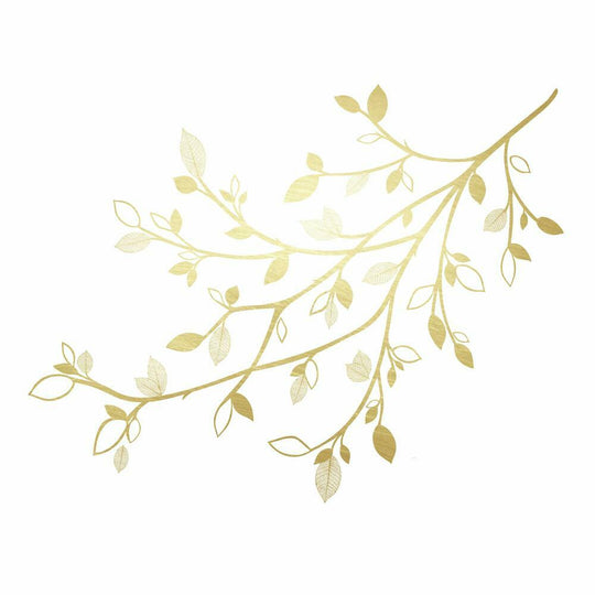 Gold Branch Wall Decals with 3D Leaves – RoomMates Decor