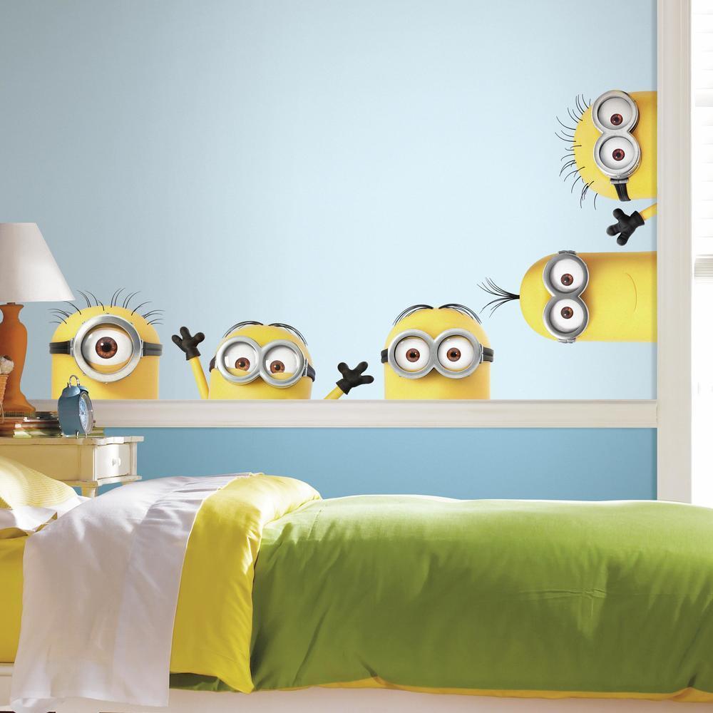 Despicable Me 3 Peeking Minions Peel and Stick Giant Wall Decals Wall Decals RoomMates   