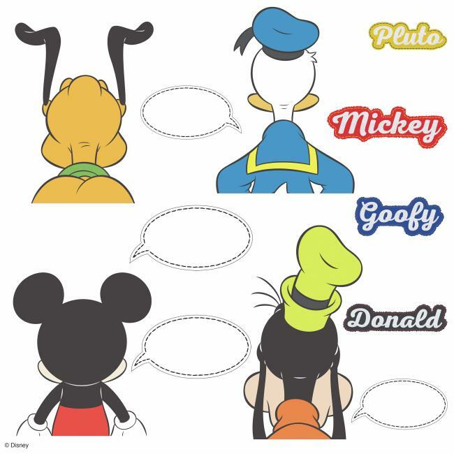 Mickey and Friends Peel and Stick Wall Decals with Dry Erase Wall Decals RoomMates   
