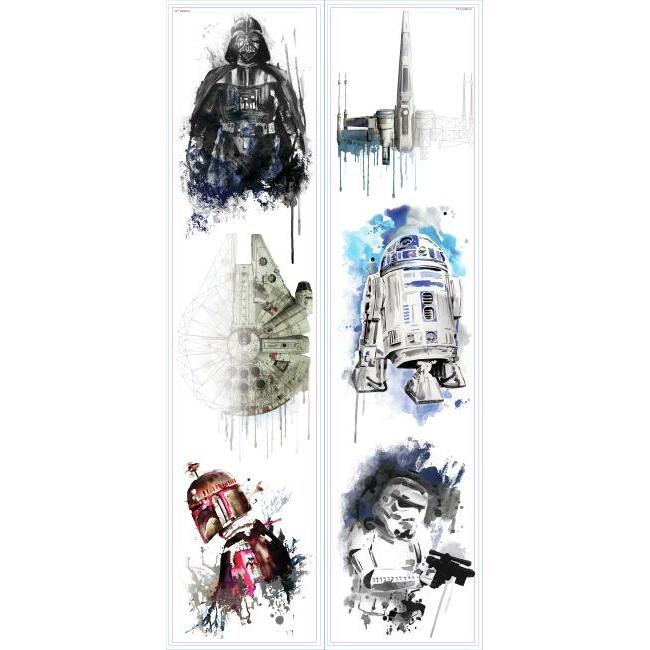 Star Wars Iconic Watercolor Peel and Stick Wall Decals Wall Decals RoomMates   