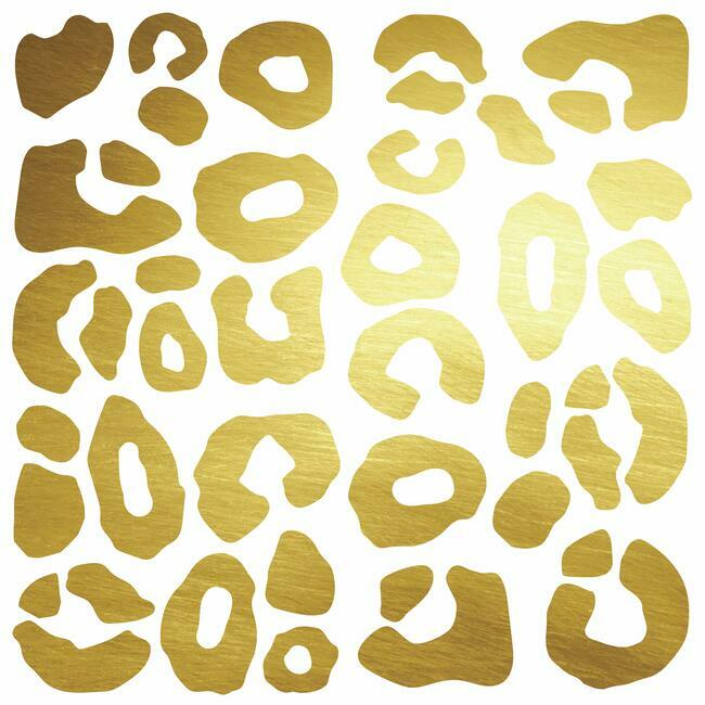 Leopard Spot Peel and Stick Wall Decals with Foil Wall Decals RoomMates   