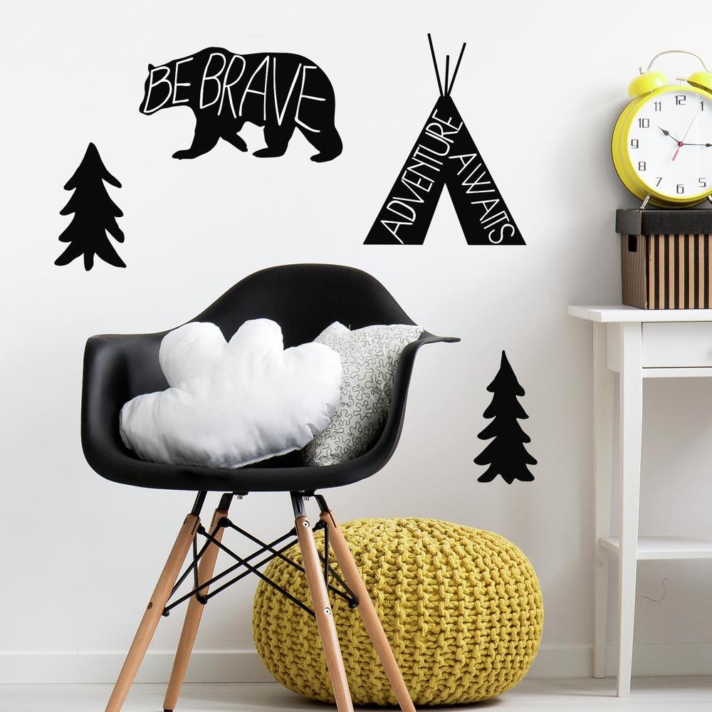 Black Adventure Awaits Animal Giant Wall Decals Wall Decals RoomMates   